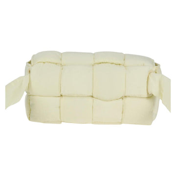 BOTTEGA VENETA INTRECCIATO Cassette Shoulder Bag Nylon White Auth 131085M - 0