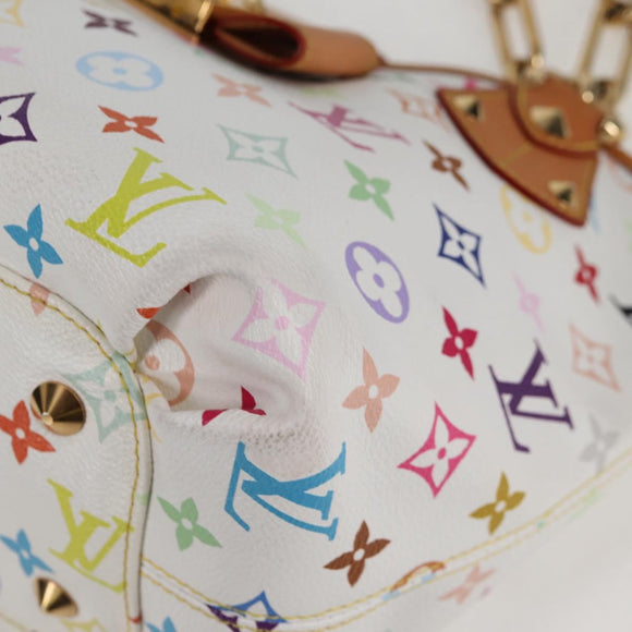 LOUIS VUITTON Monogram Multicolor Annie MM Tote Bag White M40307 LV Auth 131091V