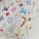 LOUIS VUITTON Monogram Multicolor Annie MM Tote Bag White M40307 LV Auth 131091V-15