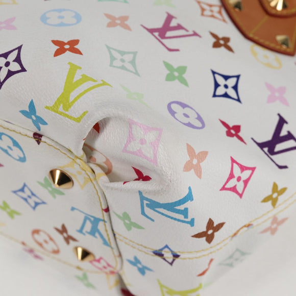 LOUIS VUITTON Monogram Multicolor Annie MM Tote Bag White M40307 LV Auth 131091V