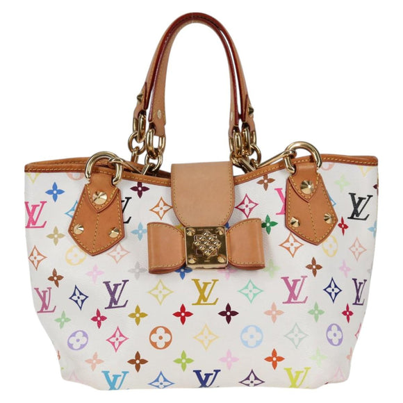 LOUIS VUITTON Monogram Multicolor Annie MM Tote Bag White M40307 LV Auth 131091V