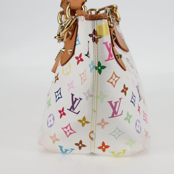 LOUIS VUITTON Monogram Multicolor Annie MM Tote Bag White M40307 LV Auth 131091V