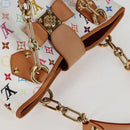 LOUIS VUITTON Monogram Multicolor Annie MM Tote Bag White M40307 LV Auth 131091V-6