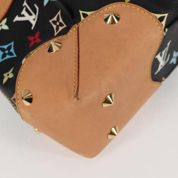 LOUIS VUITTON Monogram Multicolore Judy MM Tasche 2-Wege Schwarz M40256 Auth 131092V