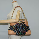 LOUIS VUITTON Monogram Multicolore Judy MM Tasche 2-Wege Schwarz M40256 Auth 131092V-21