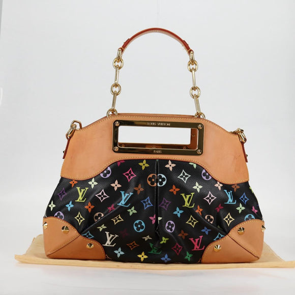 LOUIS VUITTON Monogram Multicolor Judy MM Bag 2Way Black M40256 Auth 131092V