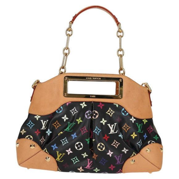 LOUIS VUITTON Monogram Multicolore Judy MM Tasche 2-Wege Schwarz M40256 Auth 131092V