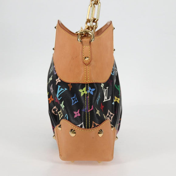 LOUIS VUITTON Monogram Multicolore Judy MM Tasche 2-Wege Schwarz M40256 Auth 131092V