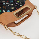 LOUIS VUITTON Monogram Multicolore Judy MM Tasche 2-Wege Schwarz M40256 Auth 131092V-6