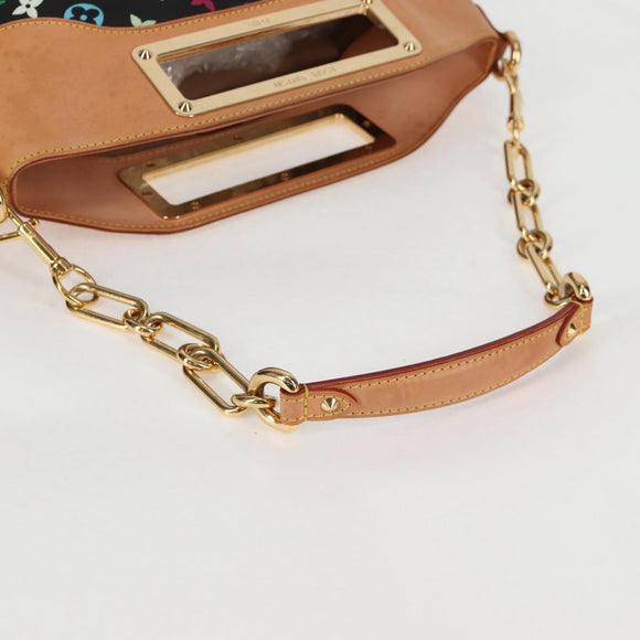 LOUIS VUITTON Monogram Multicolore Judy MM Tasche 2-Wege Schwarz M40256 Auth 131092V