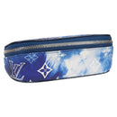 LOUIS VUITTON Bandana Etui Lunet GM Glasses Case Blue GI0764 Auth 131099M-1
