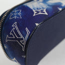 LOUIS VUITTON Bandana Etui Lunet GM Glasses Case Blue GI0764 Auth 131099M-15