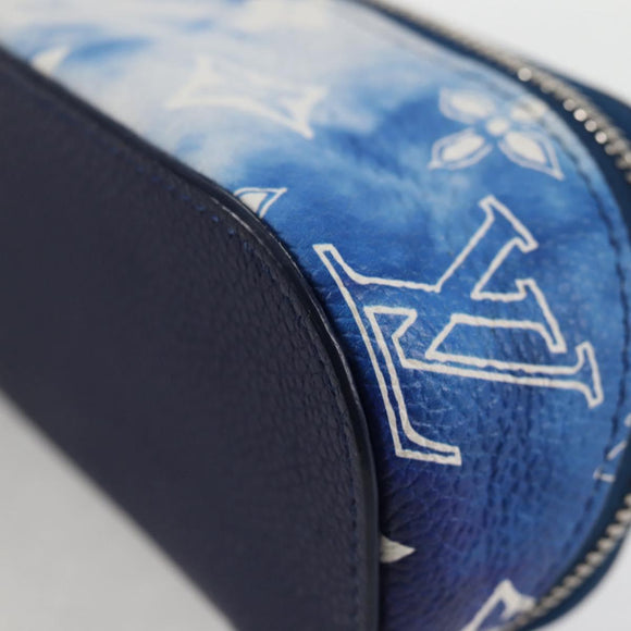 LOUIS VUITTON Bandana Etui Lunet GM Glasses Case Blue GI0764 Auth 131099SAM