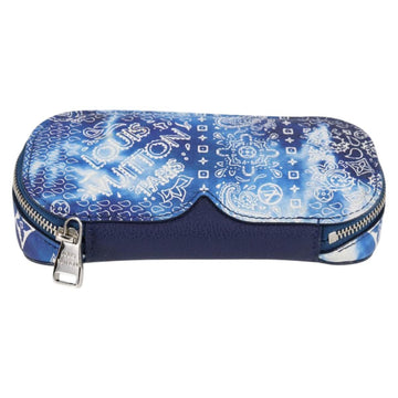 LOUIS VUITTON Bandana Etui Lunet GM Glasses Case Blue GI0764 Auth 131099M - 0