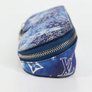 LOUIS VUITTON Bandana Etui Lunet GM Glasses Case Blue GI0764 Auth 131099M-4