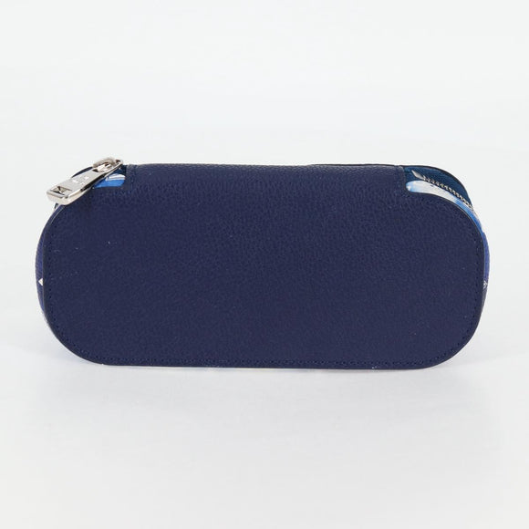 LOUIS VUITTON Bandana Etui Lunet GM Glasses Case Blue GI0764 Auth 131099M