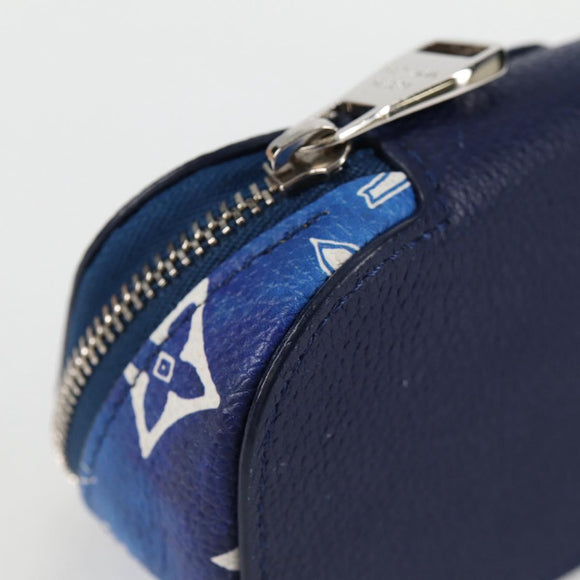 LOUIS VUITTON Bandana Etui Lunet GM Glasses Case Blue GI0764 Auth 131099M