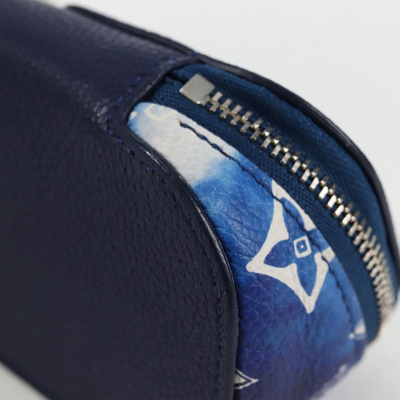 LOUIS VUITTON Bandana Etui Lunet GM Glasses Case Blue GI0764 Auth 131099M