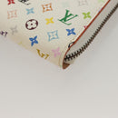 LOUIS VUITTON Monogram Multicolor Zippy Wallet White M60241 LV Auth 131100-15