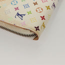 LOUIS VUITTON Monogram Multicolor Zippy Wallet White M60241 LV Auth 131100-16