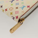 LOUIS VUITTON Monogram Multicolor Zippy Wallet White M60241 LV Auth 131100-17