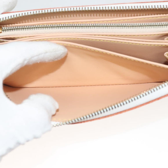 LOUIS VUITTON Monogram Multicolor Zippy Wallet White M60241 LV Auth 131100