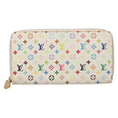 LOUIS VUITTON Monogram Multicolor Zippy Wallet White M60241 LV Auth 131100-13