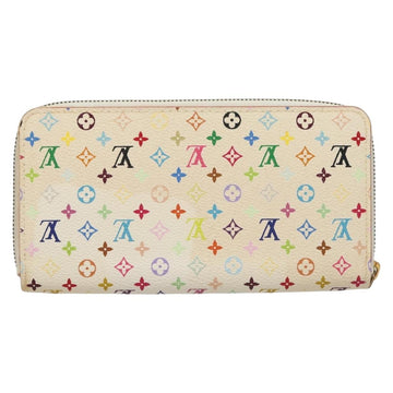 LOUIS VUITTON Monogram Multicolor Zippy Wallet White M60241 LV Auth 131100 - 0