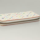 LOUIS VUITTON Monogram Multicolor Zippy Wallet White M60241 LV Auth 131100-6