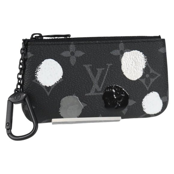 LOUIS VUITTON Eclipse Yayoi Kusama Pochette Cles Coin Purse M81929 Auth 131105M