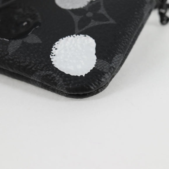 LOUIS VUITTON Eclipse Yayoi Kusama Pochette Cles Coin Purse M81929 Auth 131105M