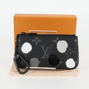LOUIS VUITTON Eclipse Yayoi Kusama Pochette Cles Coin Purse M81929 Auth 131105M-12