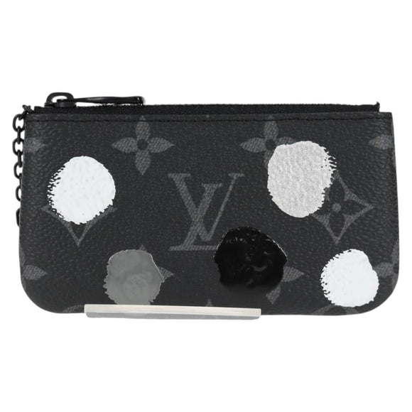 LOUIS VUITTON Eclipse Yayoi Kusama Pochette Cles Coin Purse M81929 Auth 131105M