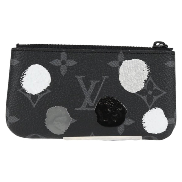 LOUIS VUITTON Eclipse Yayoi Kusama Pochette Cles Coin Purse M81929 Auth 131105M