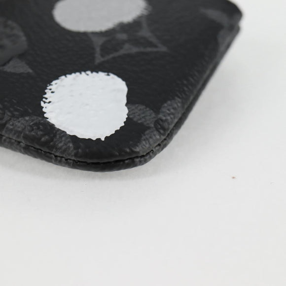 LOUIS VUITTON Eclipse Yayoi Kusama Pochette Cles Coin Purse M81929 Auth 131105M