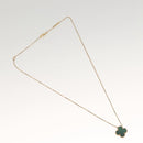 Van Cleef & Arpels Malachite Vintage Alhambra Necklace 18K gold 750 Auth 131108M-2