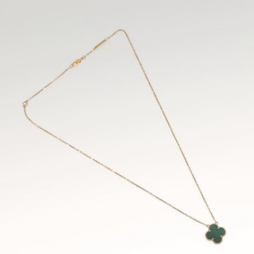 Van Cleef & Arpels Malachite Vintage Alhambra Necklace 18K gold 750 Auth 131108M - 0