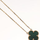 Van Cleef & Arpels Malachite Vintage Alhambra Necklace 18K gold 750 Auth 131108M-4