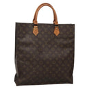 LOUIS VUITTON Monogram Sac Plat Hand Bag M51140 LV Auth 131110-1