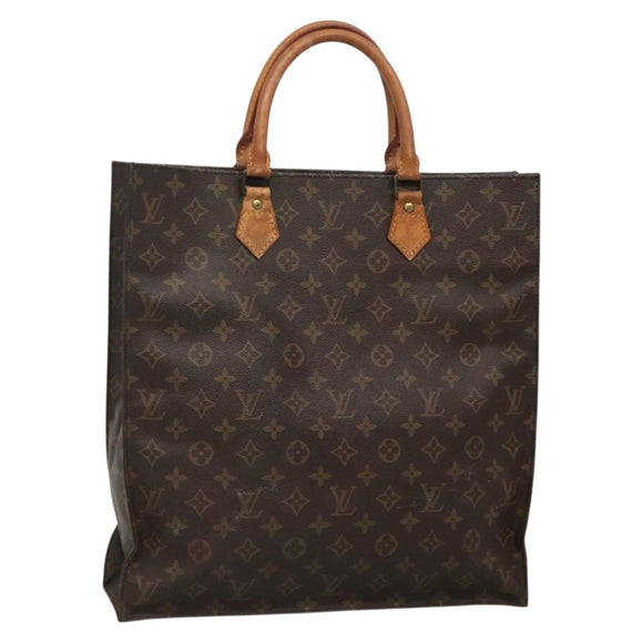 LOUIS VUITTON Monogram Sac Plat Hand Bag M51140 LV Auth 131110