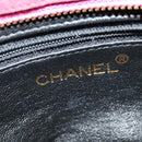 CHANEL Shoulder Bag Suede Pink Gold CC Auth 131120-17