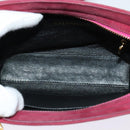 CHANEL Shoulder Bag Suede Pink Gold CC Auth 131120-10