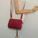 CHANEL Shoulder Bag Suede Pink Gold CC Auth 131120-22