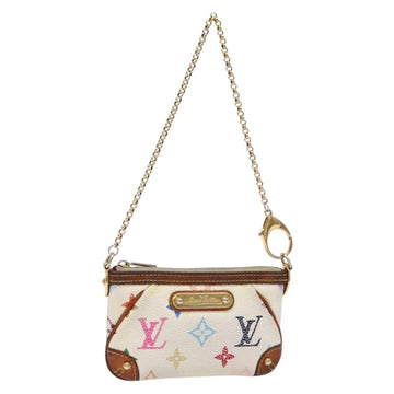 LOUIS VUITTON Multicolor Pochette Mira PM Hand Bag White M60096 LV Auth 131122