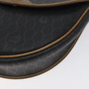 Christian Dior Honeycomb Canvas Shoulder Bag PVC Black Gold Auth 131125-10