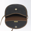 Christian Dior Honeycomb Canvas Shoulder Bag PVC Black Gold Auth 131125-15