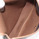 Christian Dior Honeycomb Canvas Shoulder Bag PVC Black Gold Auth 131125-17