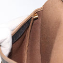 Christian Dior Honeycomb Canvas Shoulder Bag PVC Black Gold Auth 131125-19