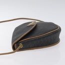 Christian Dior Honeycomb Canvas Shoulder Bag PVC Black Gold Auth 131125-5