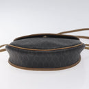Christian Dior Honeycomb Canvas Shoulder Bag PVC Black Gold Auth 131125-9